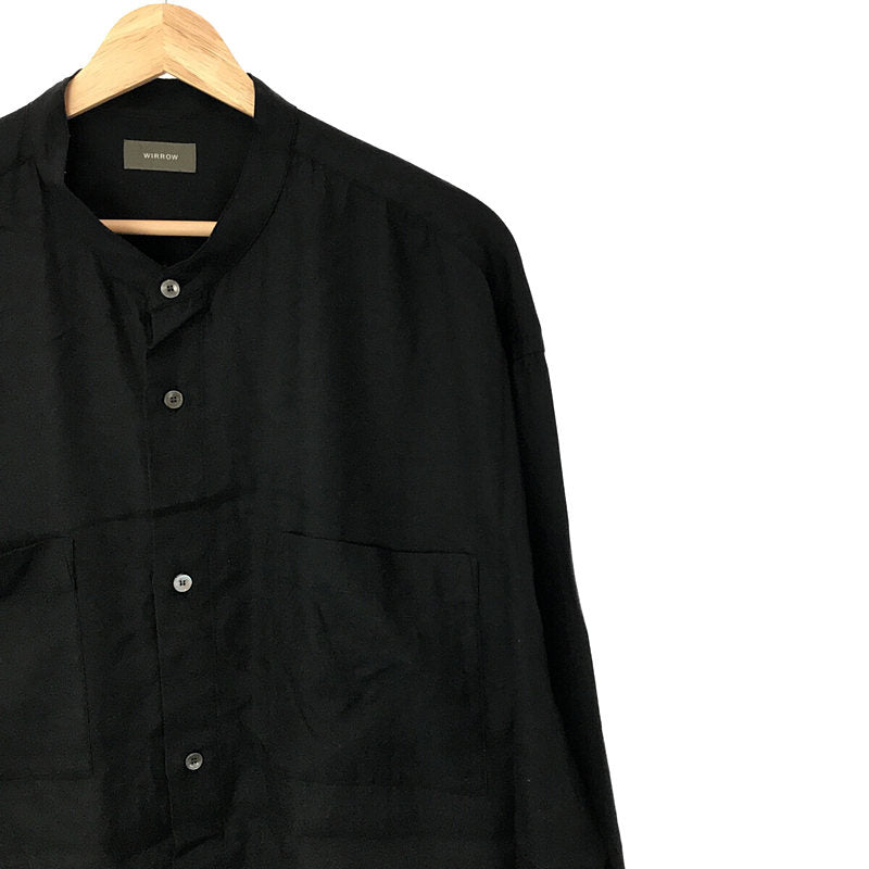 WIRROW / ウィロウ | CUPRO COTTON STAND COLLAR SHIRT キュプラ