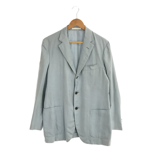 Raffaele Caruso | WHISPER / TESSITURA DI NOVARA Silk Herringbone Tailored Jacket | 48 | Blue | Men's