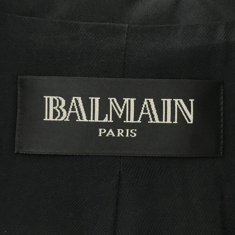 BALMAIN / バルマン | サテン ショールカラー 切替 タキシード シングル ジャケット | 40 |