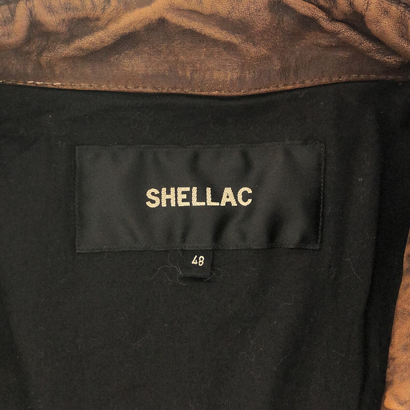 SHELLAC / シェラック | ムラ染め レザー シャツ ジャケット | 48 |