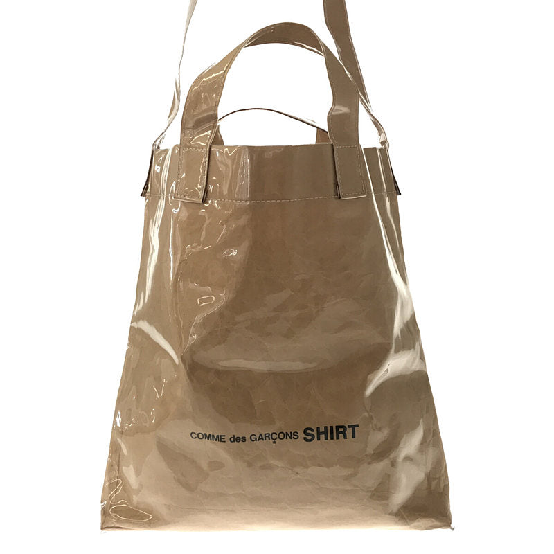 COMME des GARCONS SHIRT / コムデギャルソンシャツ | 2way PVC PAPER BAG ペーパー ショルダートートバッグ  | ー |