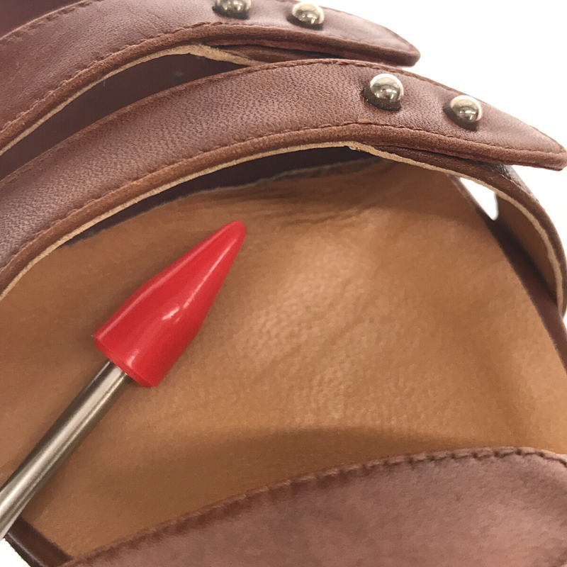 愛馬仕 |帶盒的皮革寬腰帶涼鞋/穆勒鞋 | 35 |布朗 |女性的