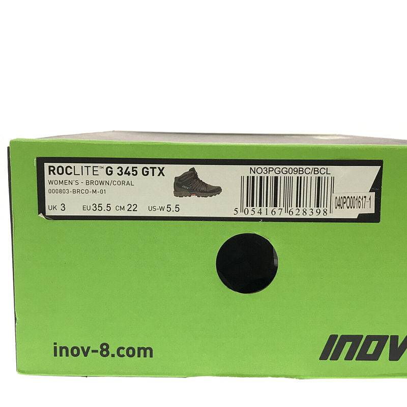 【신품】 inov-8 / 이노베이트 | ROCLITE G 345 GORE-TEX 록라이트 고어텍스 하이킹 슈즈 | 22 | BROWN / CORAL | 여성