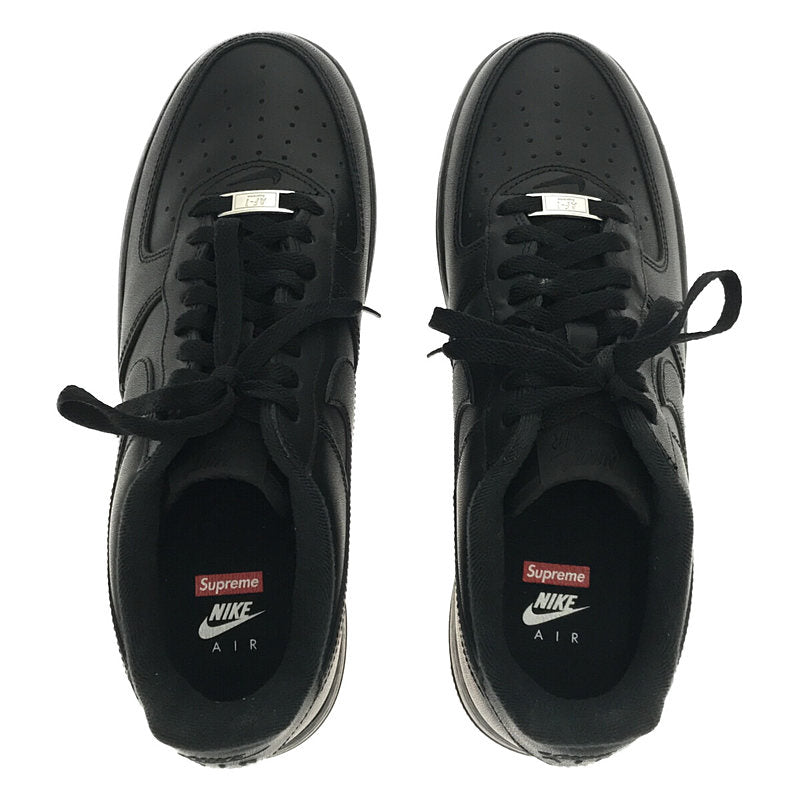 SUPREME × NIKE AIR FORCE 1 LOW 黒赤 靴紐 - 靴