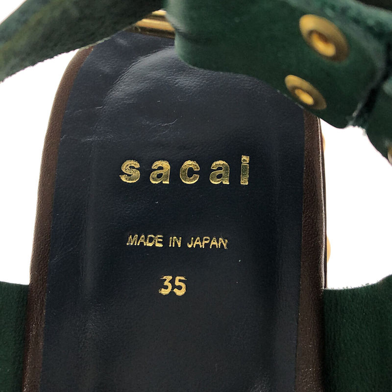 sacai / サカイ | レザーベルト サボサンダル 保存箱付き | 35 | – KLD