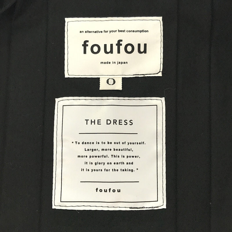 foufou / フーフー | THE DRESS #19 フロントタック ボタン ワンピース