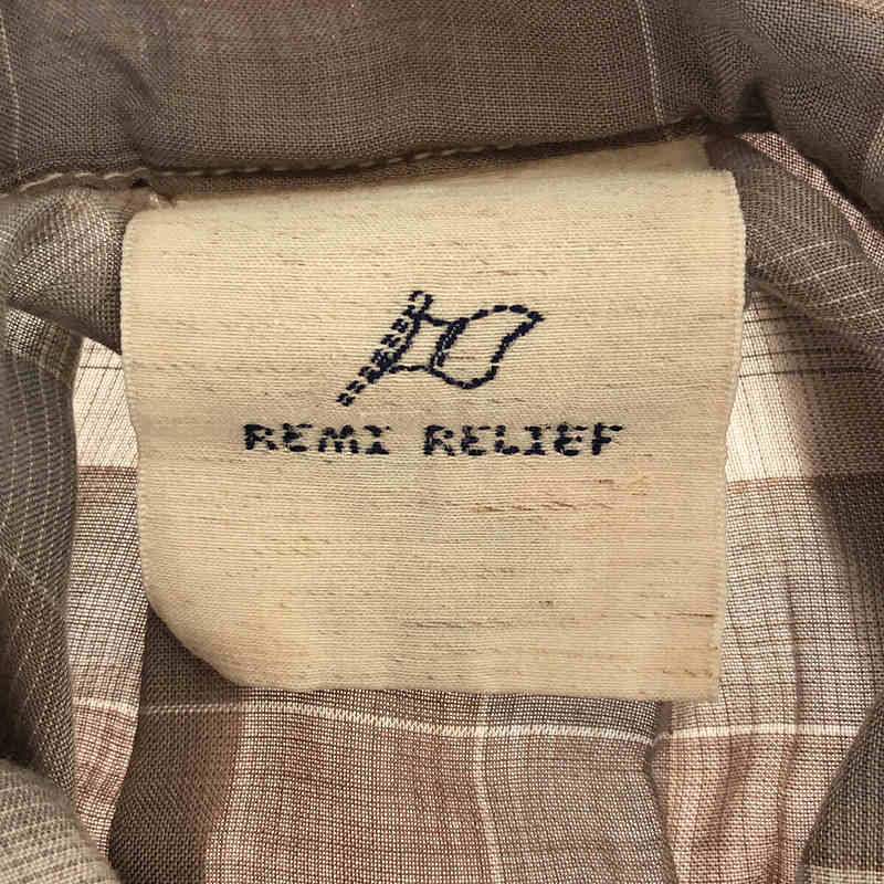 REMI RELIEF / レミレリーフ | アパルトモン別注 CHECK 2WAY SHIRT | F | ベージュ系 | レディース