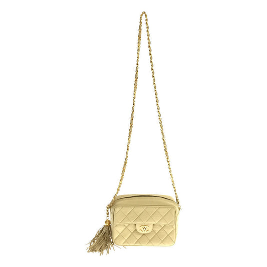 CHANEL | 1990s Vintage Old | Matelasse Tassel Shoulder Bag | Beige | Women's