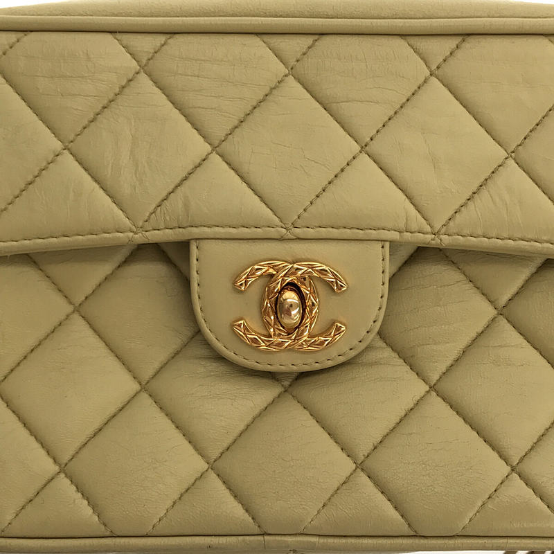 CHANEL / シャネル | 1990s ヴィンテージ オールド | マトラッセ タッセル付きショルダーバッグ | ベージュ | レディース