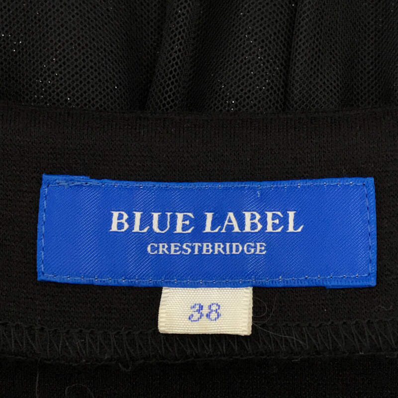 BLUE LABEL CRESTBRIDGE / 블루 라벨 크레스트 브릿지 | 콤비네손 개더 튤 전환 드레스 원피스 | 38 | 블랙 | 여성