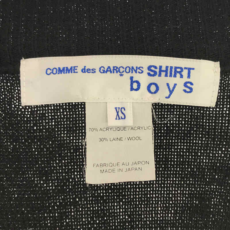 COMME des GARCONS SHIRT BOY / コムデギャルソンシャツボーイ | ロゴプリント ハイネック ニット | XS |