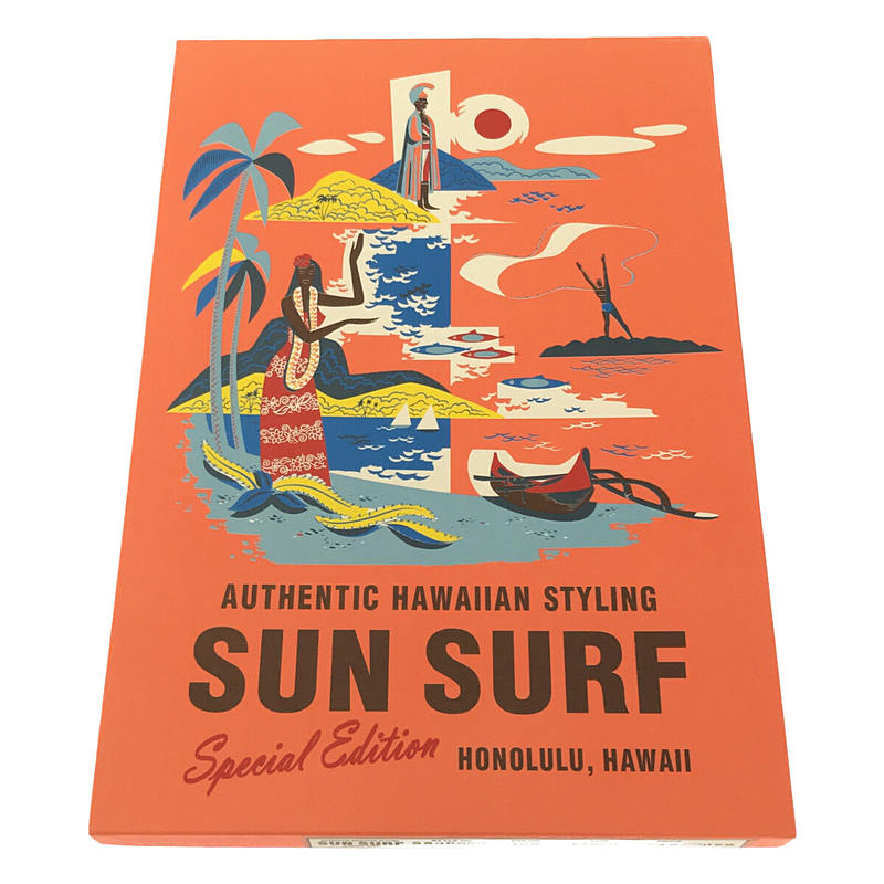【新品】  SUN SURF / サンサーフ | 一富士二鷹三茄子 EAGLE & Mt. FUJI アロハシャツ | L | ネイビー | メンズ