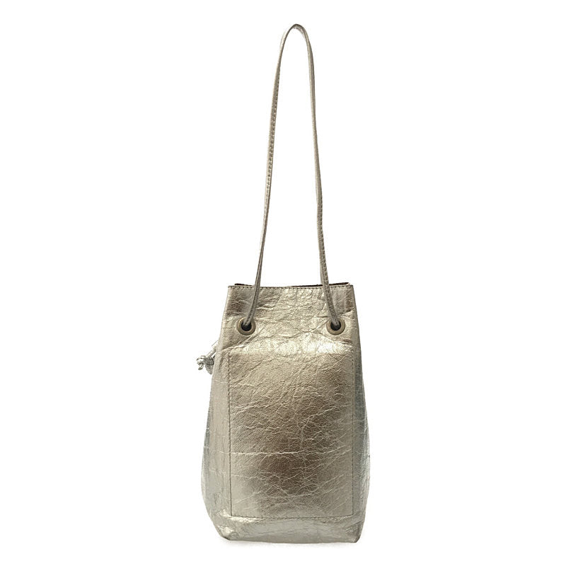 MARCO MASI / マルコマージ | シルバー メタリック 巾着型 ショルダー バッグ 保存袋付き |