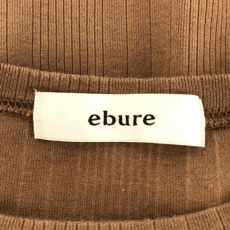 ebure / エブール | コットン リブ ノースリーブ カットソー | 38 | – KLD