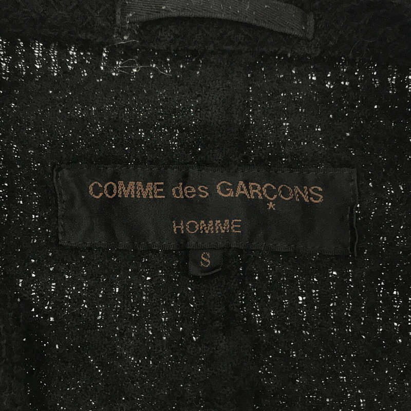 COMME des GARCONS HOMME / コムデギャルソンオム | AD2002 / 2002AW 縮絨 ウール ダイヤ柄編み 3B  テーラード ジャケット | S | ブラック | メンズ