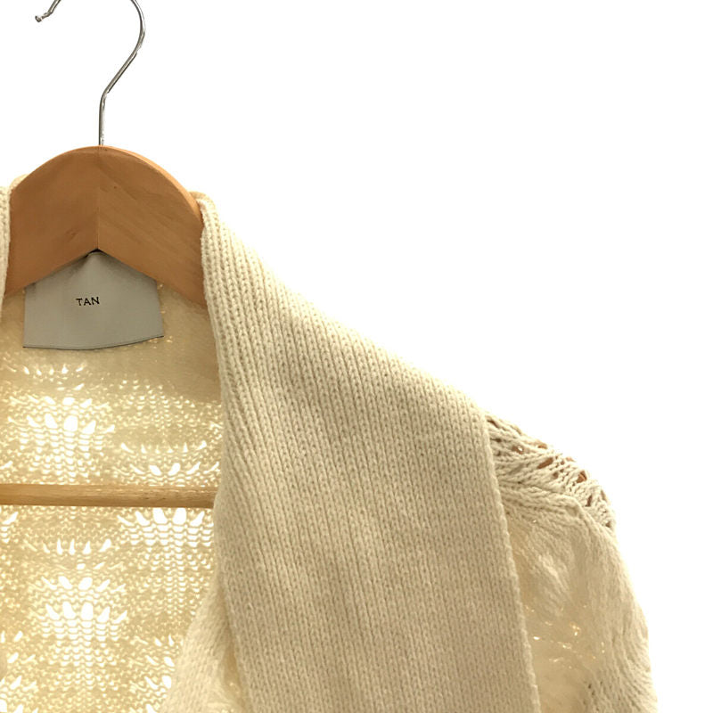 TAN / タン | 2019AW | デザイン ニットカーディガン | F | オフホワイト | レディース