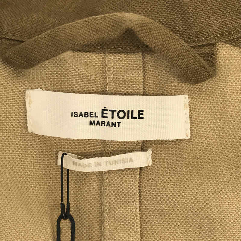 【新品】 ISABEL MARANT ETOILE / イザベルマランエトワール | 2022SS | VESTE KELLY コットン リネン  ハイネック ミリタリー コート | 36 | ベージュ | レディース