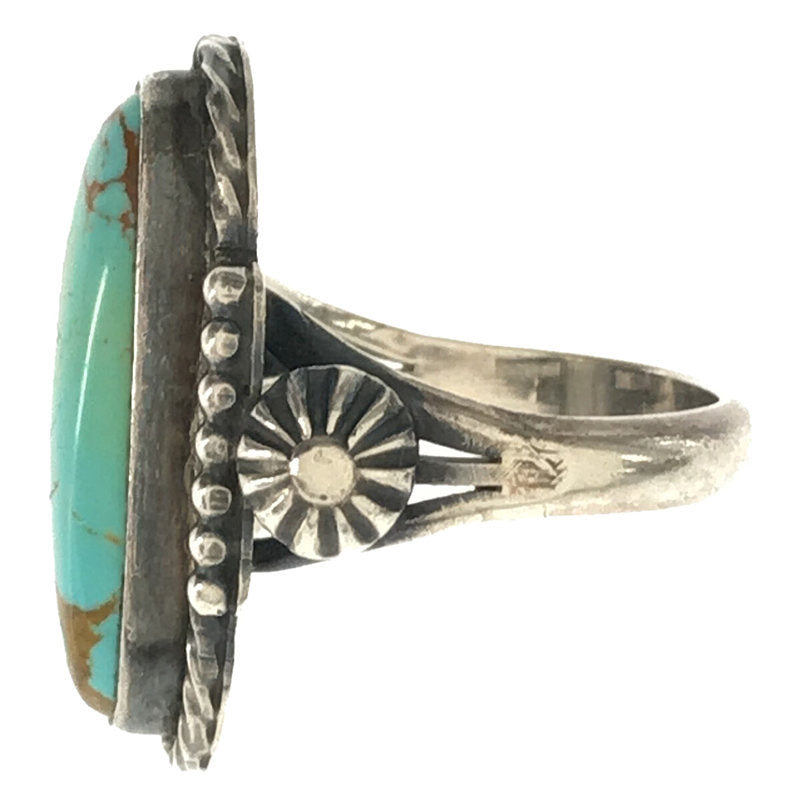 Indian Jewelry / インディアンジュエリー | Robert Becenti ロバートビセンティ NAVAJO ナバホ 刻印RB  ターコイズ アポロ シルバー リング ユニセックス |