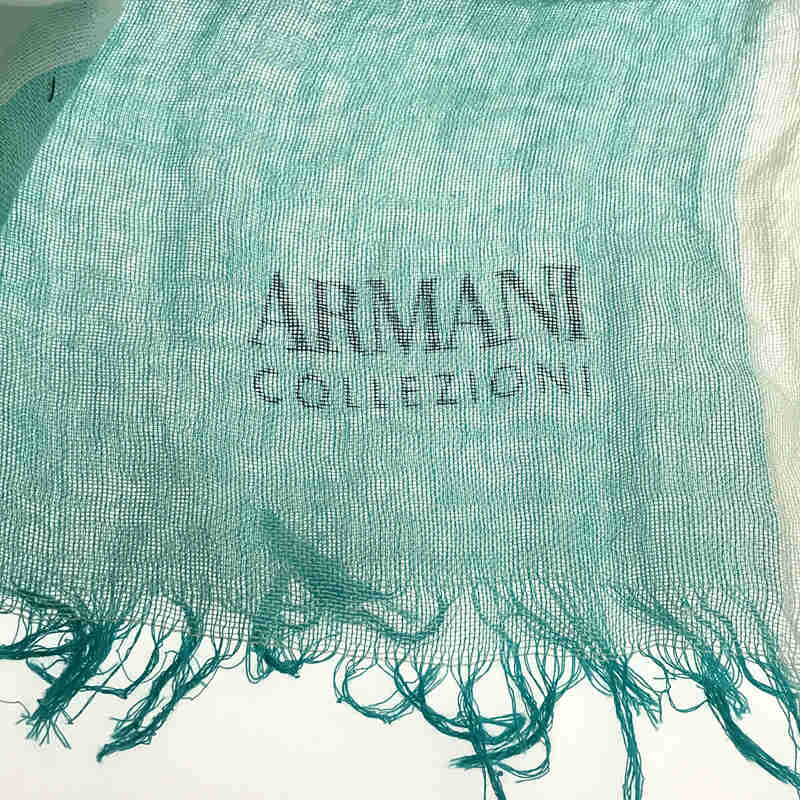【美品】  ARMANI COLLEZIONI / アルマーニ コレツォーニ | リネン 大判ストール | マルチカラー