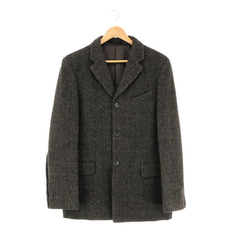 COMME des GARCONS HOMME PLUS | AD1998 1998AW | Wool inside-out side tweed jacket | M | Olive | Men's