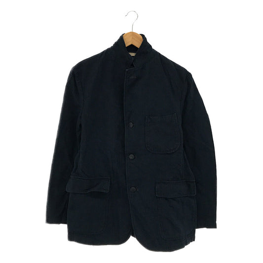 BONCOURA | Herringbone Tailored Jacket Coverall | 38 | Indigo Blue | Men's