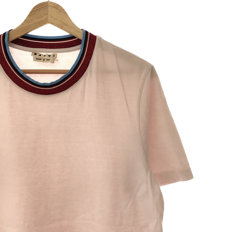 MARNI / マルニ | ロゴ刺繍 リブカラー Tシャツ | 46 | – KLD