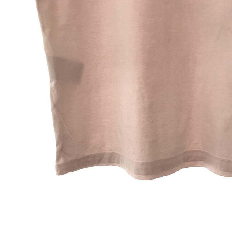 MARNI / マルニ | ロゴ刺繍 リブカラー Tシャツ | 46 | ライトピンク | メンズ
