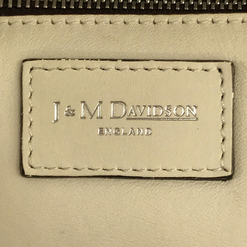 J&amp;M DAVIDSON | Leather Mini Bell Studded Tote Bag with Dust Bag | White | Women's