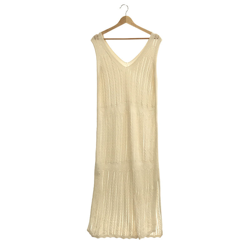 Spick and Span / 스픽 앤 스팬 | 2020SS | 워터 마크 패턴 레이어드 니트 원피스 | F | 자연 | 여성