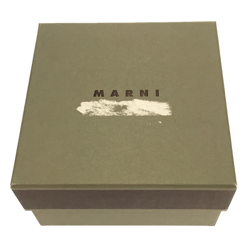 MARNI / マルニ | コサージュ付き メタルバングル | ブラウン 