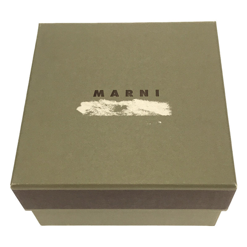 MARNI / マルニ | コサージュ付き メタルバングル | ブラウン / ゴールド | レディース