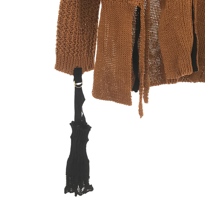 【美品】  malamute / マラミュート | 2022AW braid slit poncho ウール ケーブル ニット フリンジ ニットポンチョ ベスト | F | WHITE | レディース